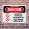 Signmission Flammable Materials No Smoking 50 Feet Danger Sign, Plastic, 10in W x 7in L, 2PK OS-2PACK-DS-P-710-L-1254 - alternate 8